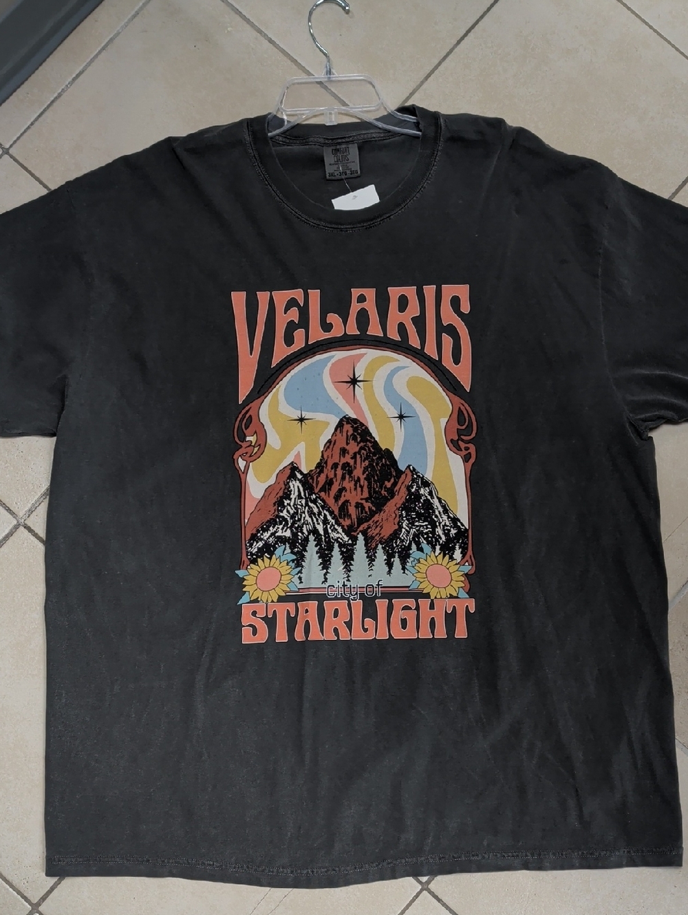Comfort Colors Black 'Velaris Starlight' Graphic Tee